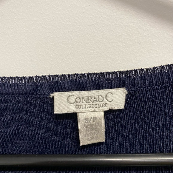 VINTAGE CONRAD C. BLUE & WHITE CARDIGAN - Picture 3 of 7